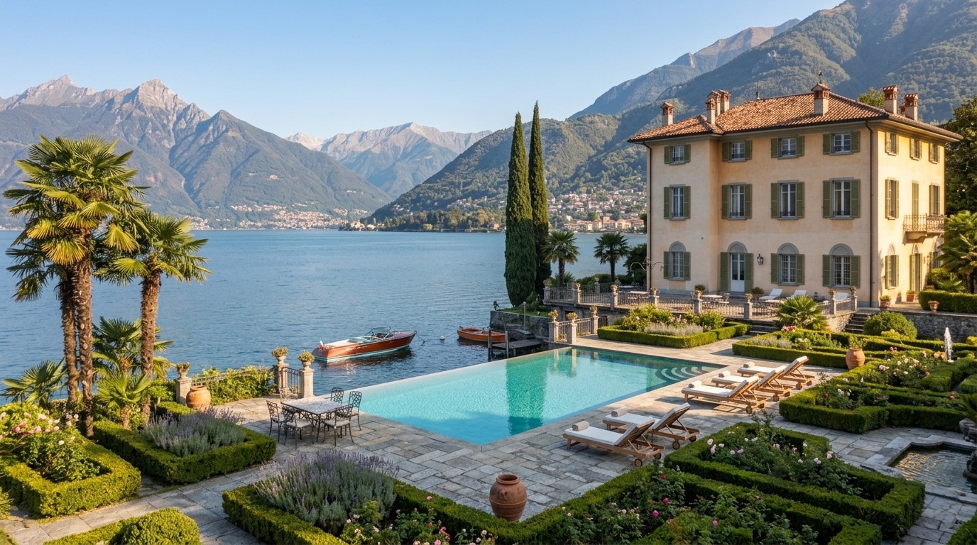 Villa Belgirate — Giardino e Piscina